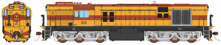 Auscision 600-3S South Australian Railways 600 Class 604 Image