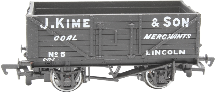 Bachmann 33-100M British Railways 7 Plank Wagon J. Kime & Sons Black 5 Image