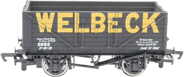 Bachmann 33-100L British Railways 7 Plank Wagon New Hucknall and Blackwell Collieries Limited Welbeck 2692 Image