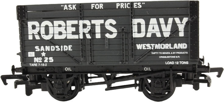 Bachmann 33-154 British Railways 7 Plank Wagon Roberts Davy Grey 25 Image