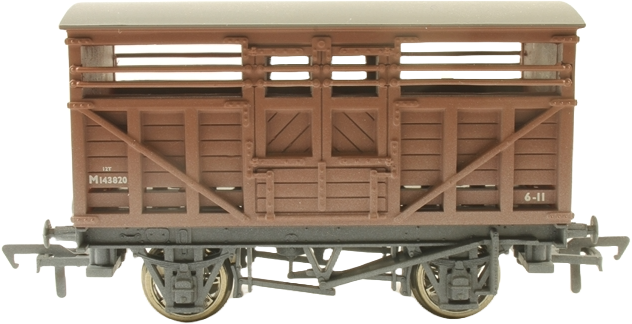 Bachmann 33-655B London, Midland & Scottish Railway Cattle Van British Railways Brown M143820 Image