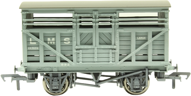 Bachmann 33-656 London, Midland & Scottish Railway Cattle Van London, Midland & Scottish Railway Grey 243606 Image