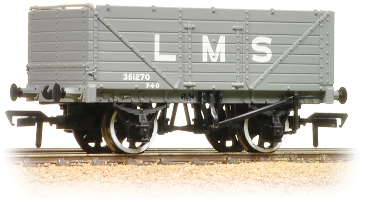 Bachmann 37-088 British Railways 7 Plank Wagon London, Midland & Scottish Railway Grey 351270 Image