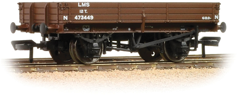 Bachmann 37-932 British Railways 3 Plank Wagon London, Midland & Scottish Railway Bauxite 473449 Image