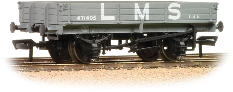 Bachmann 37-933 British Railways 3 Plank Wagon London, Midland & Scottish Railway Grey 471405 Image