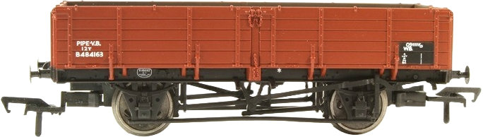 Bachmann 38-701 British Railways 12T Pipe Wagon British Railways Bauxite B484163 Image