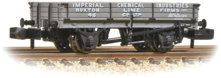 Bachmann 37-925A British Railways 3 Plank Wagon Imperial Chemical Industries Grey 46 Image