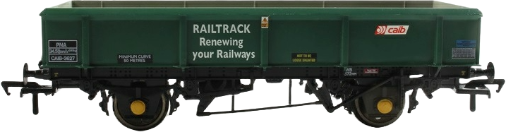 Bachmann 38-095 British Rail PNA 34T Ballast/Spoil Open Wagon CAIB Rail Holdings Railtrack Green CAIB3627 Image