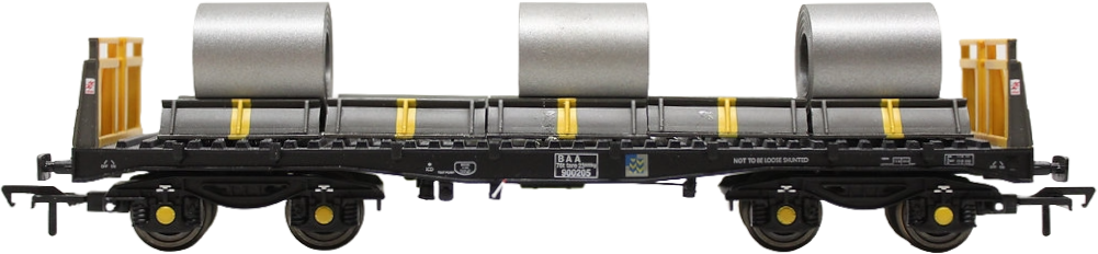 Bachmann 38-351 British Rail BAA/BAB 40ft Bogie Steel British Rail Railfreight Metals Sector 900205 Image