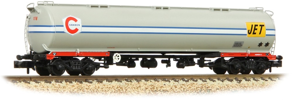 Graham Farish 373-563 British Rail TEA 100T+ Bogie Tank Jet-Conoco Light Grey 116 Image