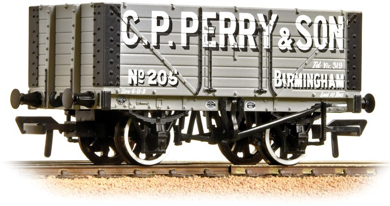 Bachmann 37-117 British Railways 7 Plank Wagon C.P. Perry & Son Grey 205 Image