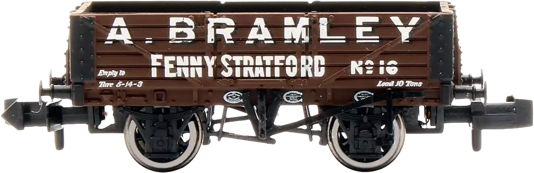 Graham Farish 377-050B British Railways 5 Plank Wagon A. Bramley Brown 16 Image