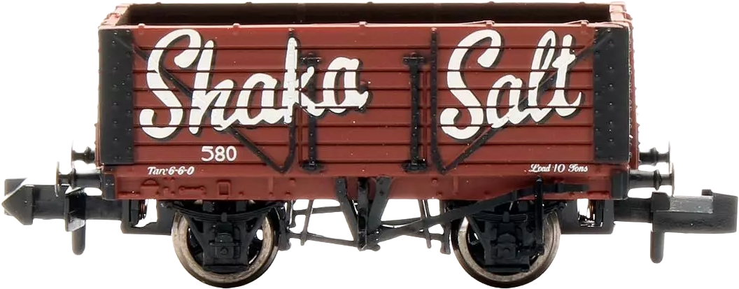 Graham Farish 377-076A British Railways 7 Plank Wagon Shaka Salt Brown 580 Image