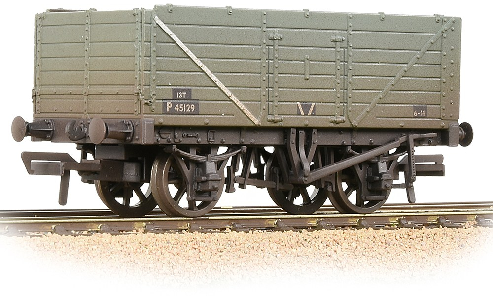 Graham Farish 377-078B British Railways 7 Plank Wagon British Railways Grey P45129 Image