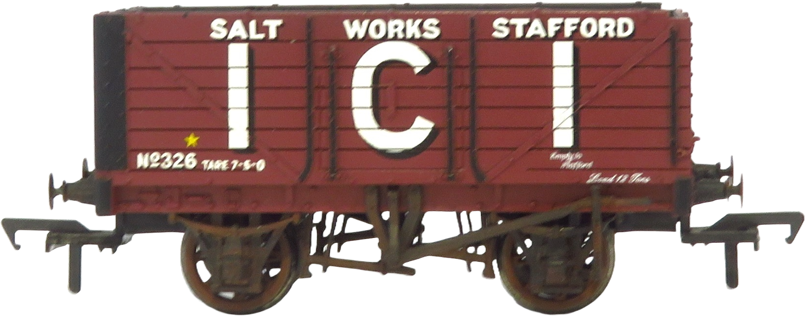 Bachmann 37-077 British Railways 7 Plank Wagon Imperial Chemical Industries Salt 326 Image