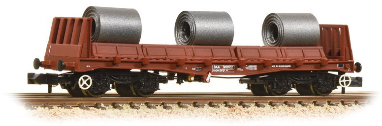 Graham Farish 377-903 British Rail BAA/BAB 40ft Bogie Steel British Rail Brown 900102 Image