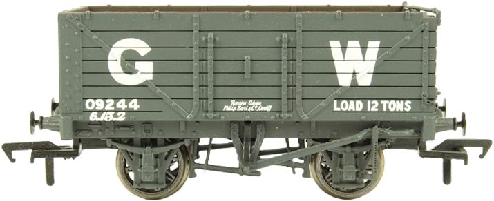 Bachmann 37-079 British Railways 7 Plank Wagon Great Western Railway Grey 09244 Image