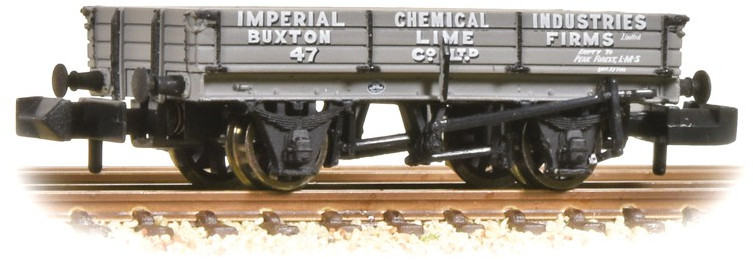 Graham Farish 377-500B British Railways 3 Plank Wagon Imperial Chemical Industries Grey 47 Image