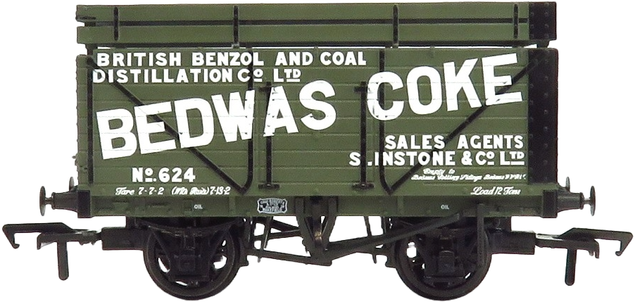 Bachmann 37-205A British Railways 8 Plank Wagon British Benzol & Coal Distillation Company Limited Bedwas 624 Image