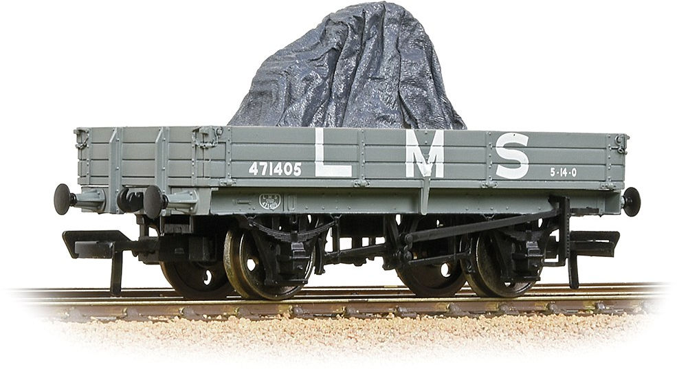 Bachmann 37-937 British Railways 3 Plank Wagon London, Midland & Scottish Railway Grey 471405 Image