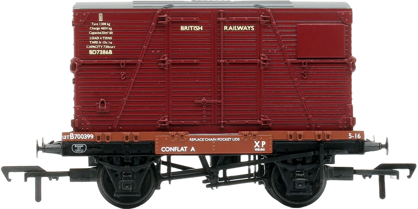 Bachmann 37-951E British Rail FAV Conflat A British Railways Bauxite B700399 Image