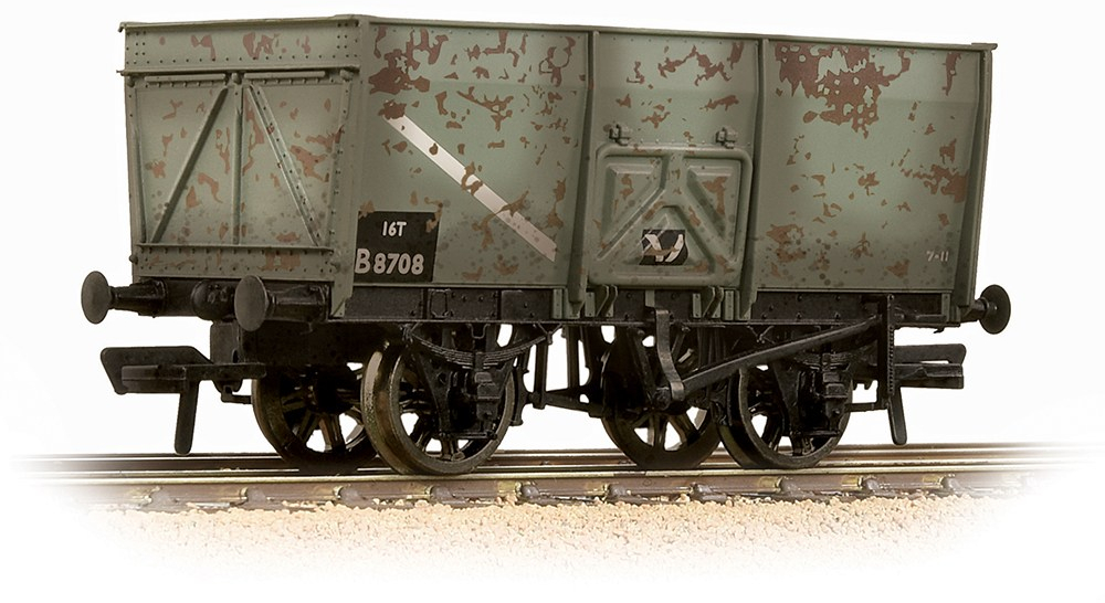 Bachmann 37-425B British Railways 16T Slope-Sided Steel Mineral Wagon British Railways Grey B8708 Image