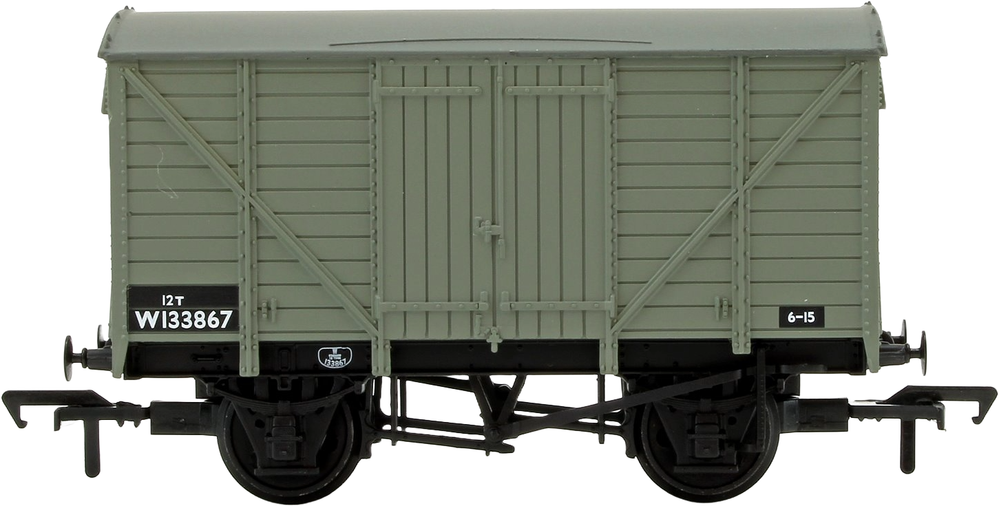 Bachmann 37-731B Great Western Railway 12T Double Vent Van British Railways Grey W133867 Image