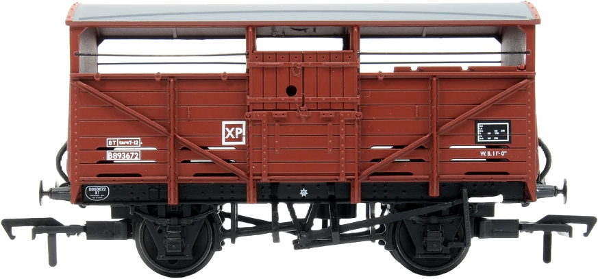 Bachmann 37-712D Great Western Railway 8T/12T Cattle Wagon British Railways Bauxite B893672 Image