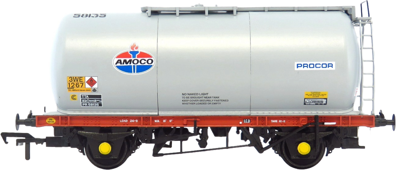 Bachmann 37-585A British Rail TTA 40-49t GLW 'Monobloc' Tank Procor Limited Amoco Corporation Grey PR58135 Image