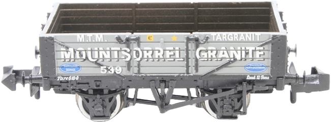 Graham Farish 377-050K British Railways 5 Plank Wagon Mountsorrel Granite Grey 538 Image