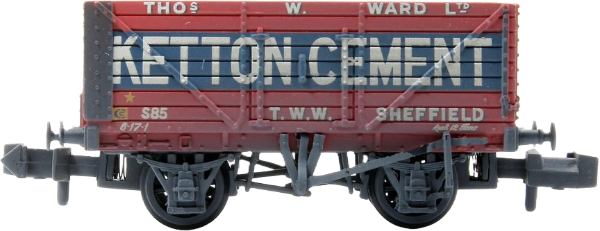 Graham Farish 377-126C British Railways 8 Plank Wagon Thomas W. Ward Limited Ketton Cement S85 Image