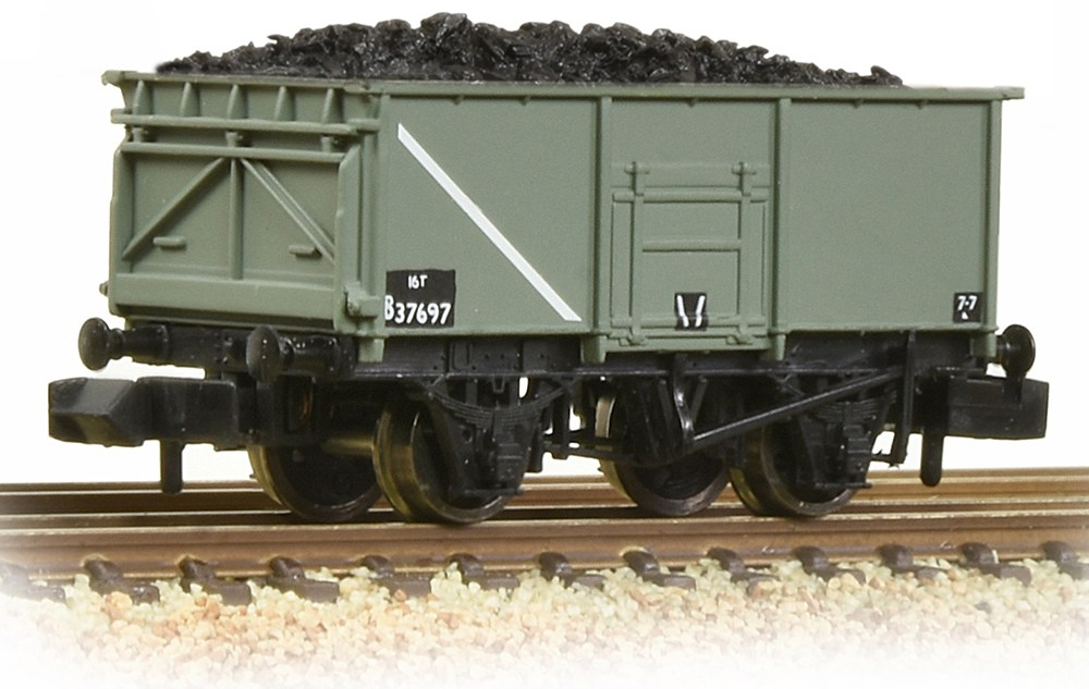 Graham Farish 377-250E British Rail MCO/MCV/MXV 16T Steel Mineral British Railways Grey B37697 Image