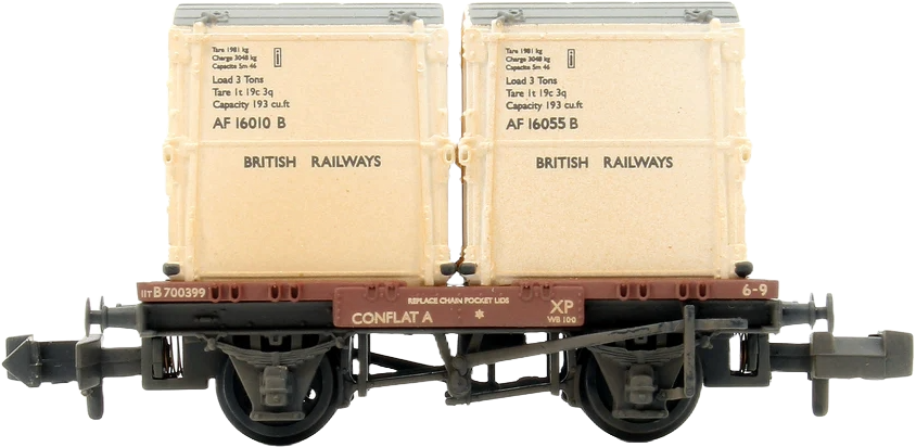 Graham Farish 377-340B British Rail FAV Conflat A British Railways Bauxite B700399 Image