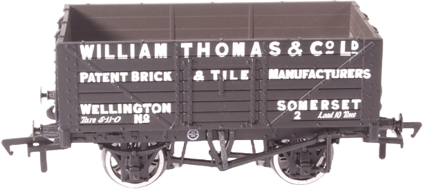 Bachmann 37-100F British Railways 7 Plank Wagon William Thomas & Company Limited Black 2 Image
