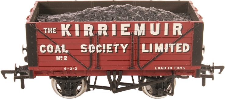 Bachmann 37-100M British Railways 7 Plank Wagon Kirriemuir Coal Society Limited Brown 2 Image