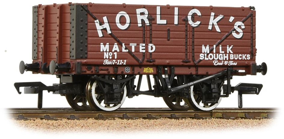 Bachmann 37-2016K British Railways 7 Plank Wagon Horlick's Malted Milk Bauxite 1 Image