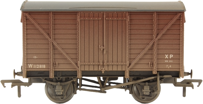 Bachmann 37-726Z Great Western Railway 12T Double Vent Van British Railways Bauxite W112818 Image