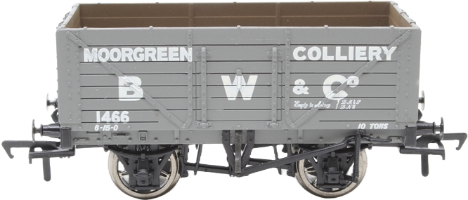 Bachmann 37-105W British Railways 7 Plank Wagon B.W. & Company Moorgreen Colliery 1466 Image