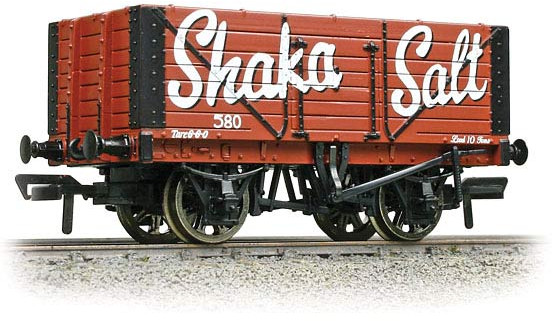 Bachmann 37-110 British Railways 7 Plank Wagon Shaka Salt Brown 580 Image