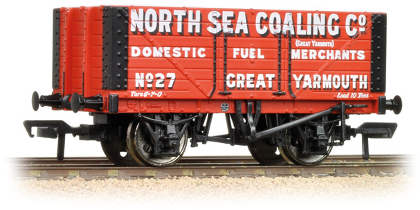 Bachmann 37-112 British Railways 7 Plank Wagon North Sea Coaling Company Limited Red 27 Image