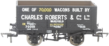 Bachmann 37-175K British Railways 8 Plank Wagon Charles Roberts & Company Limited Black 70001 Image