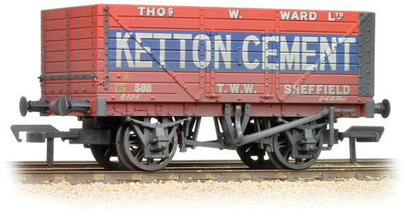 Bachmann 37-134A British Railways 8 Plank Wagon Thomas W. Ward Limited Ketton Cement S88 Image