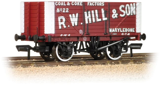 Bachmann 37-162 British Railways 8 Plank Wagon R.W. Hill & Son Maroon 22 Image