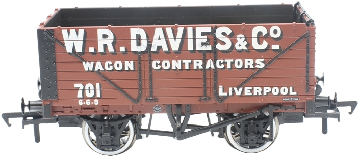 Bachmann 37-2011K British Railways 7 Plank Wagon W.R. Davies & Company Red 701 Image