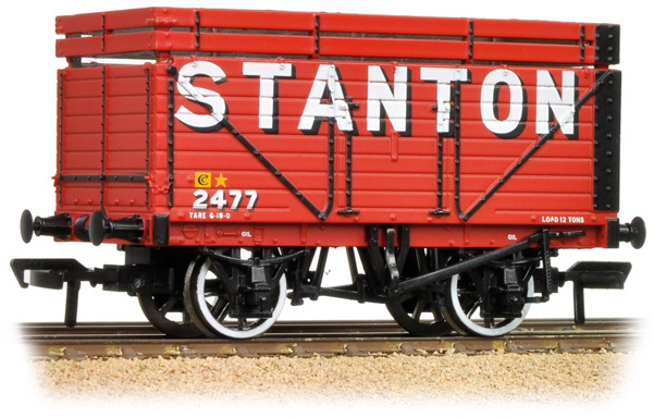 Bachmann 37-206A British Railways 8 Plank Wagon Stanton Iron Works Company Limited Red 2477 Image