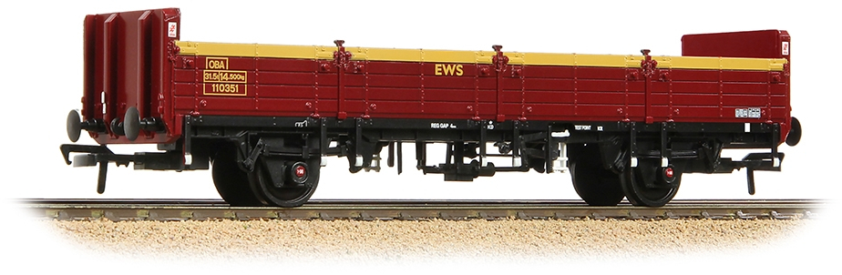 Bachmann 38-040B British Rail OAA/OBA Dropside Open English, Welsh & Scottish Railway Maroon & Yellow 110351 Image