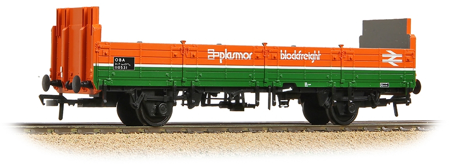 Bachmann 38-042B British Rail OAA/OBA Dropside Open British Rail Railfreight Plasmor Blockfreight 110531 Image