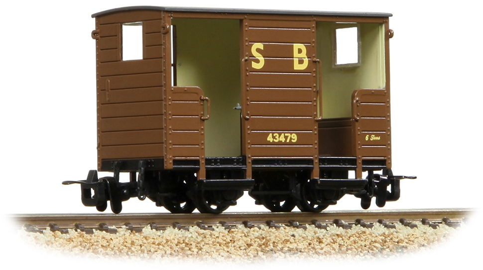 Bachmann 393-101A Brake Van Statfold Barn Railway Brown 43479 Image