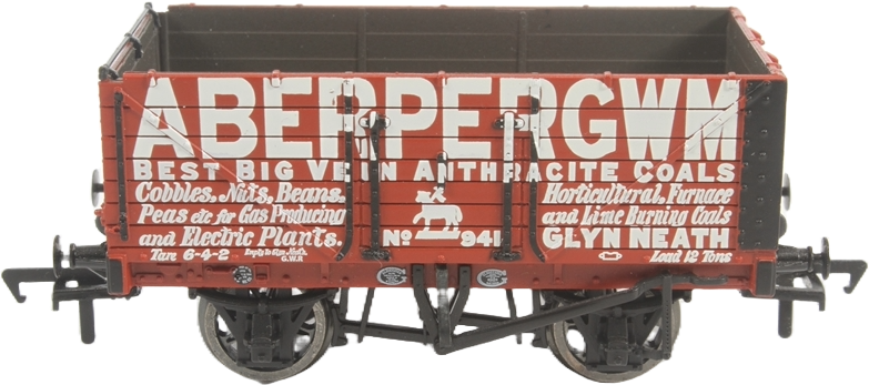 Bachmann 37-075K2 British Railways 7 Plank Wagon Aberpergwm Collieries Limited Red 941 Image