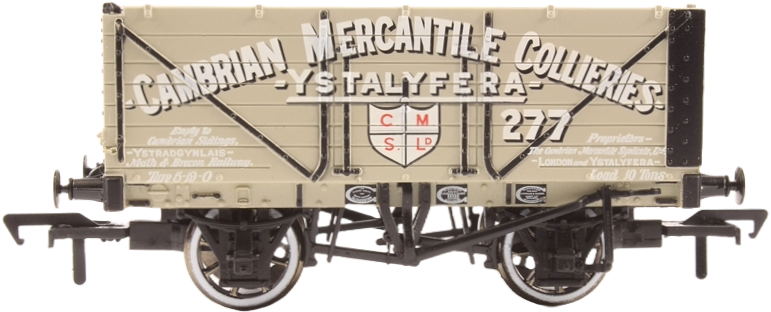 Bachmann 37-075K7 British Railways 7 Plank Wagon Cambrian Mercantile Syndicate Limited Grey 277 Image